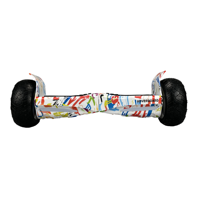 Off Road Hoverboard 8.5 inch Graffiti White Voltes Electric Mobility