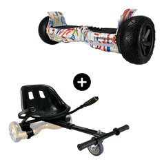 Off Road Hoverboard 8.5 inch Graffiti White promotion
